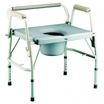 Bariatric Drop-Arm Commode, Durable Steel
