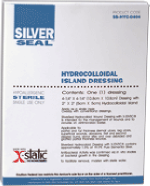 "Silverseal Hydrocolloid Island Dressing 4"" x 4"""
